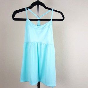 Champion Light Blue Yoga Tank Draw String Waist